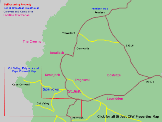 St Just and Cape Cornwall.